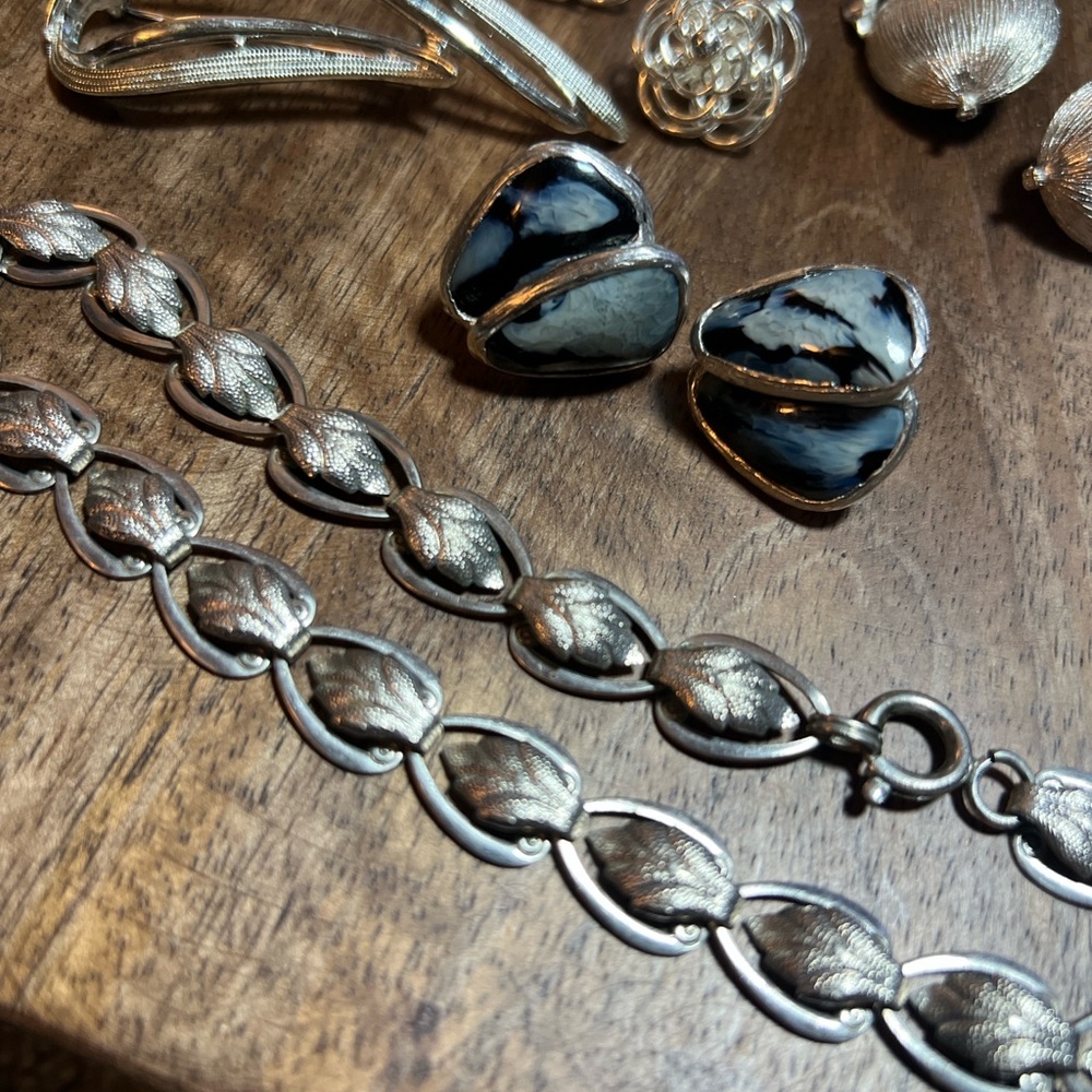 Vintage Silver Tone Jewelry Lot Sarah Cov Napier Monet - Picture 4 of 7